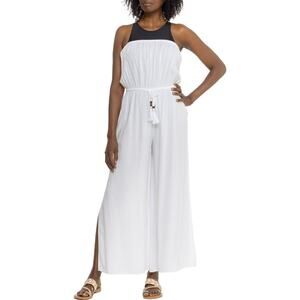 True Destination Jumpsuit or Cover Up Resort White Sleeveless Size Medium NWT